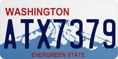 WA license plate ATX7379