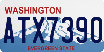 WA license plate ATX7390