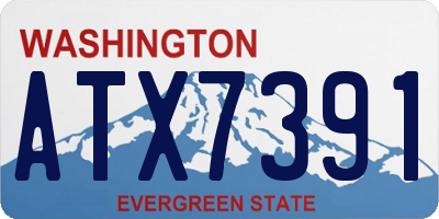 WA license plate ATX7391