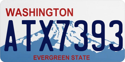 WA license plate ATX7393