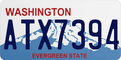 WA license plate ATX7394