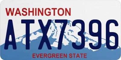 WA license plate ATX7396