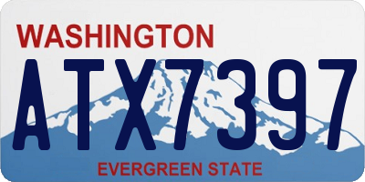 WA license plate ATX7397
