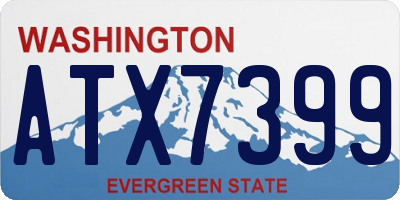 WA license plate ATX7399