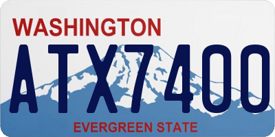 WA license plate ATX7400