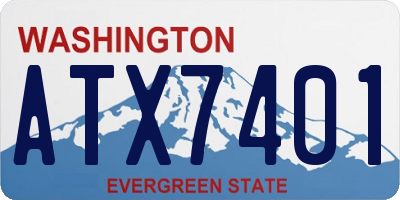 WA license plate ATX7401