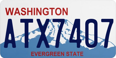 WA license plate ATX7407