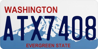 WA license plate ATX7408