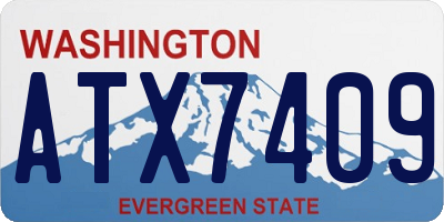 WA license plate ATX7409
