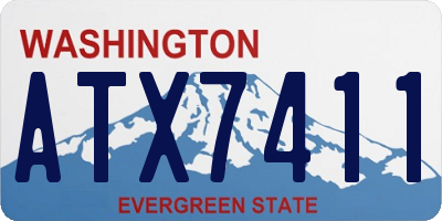 WA license plate ATX7411