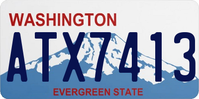WA license plate ATX7413