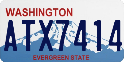 WA license plate ATX7414