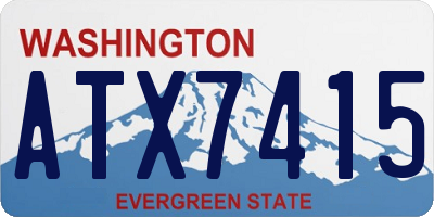 WA license plate ATX7415