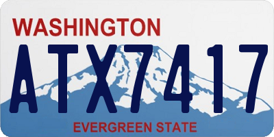 WA license plate ATX7417