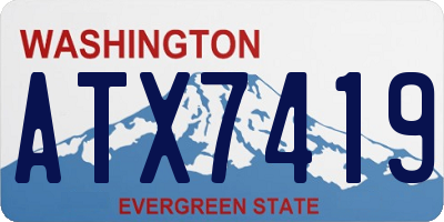 WA license plate ATX7419