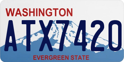 WA license plate ATX7420