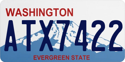 WA license plate ATX7422
