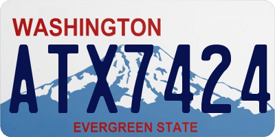 WA license plate ATX7424