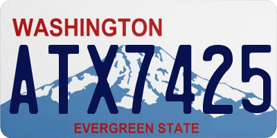 WA license plate ATX7425