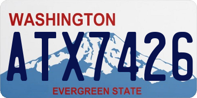 WA license plate ATX7426