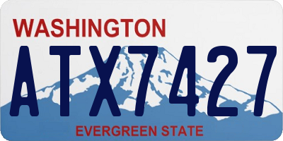WA license plate ATX7427