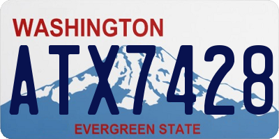 WA license plate ATX7428