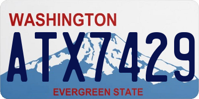 WA license plate ATX7429