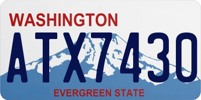 WA license plate ATX7430