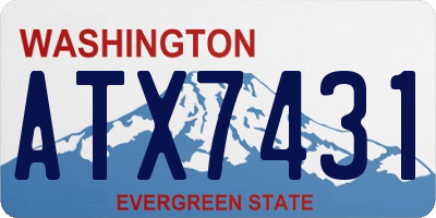 WA license plate ATX7431