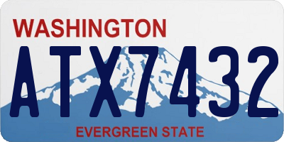 WA license plate ATX7432