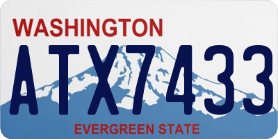 WA license plate ATX7433