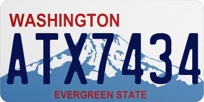 WA license plate ATX7434