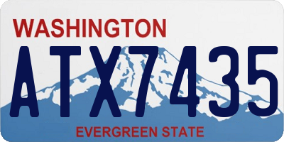 WA license plate ATX7435