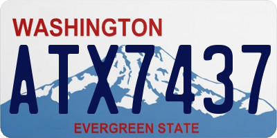 WA license plate ATX7437