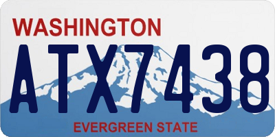 WA license plate ATX7438