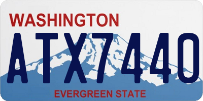 WA license plate ATX7440