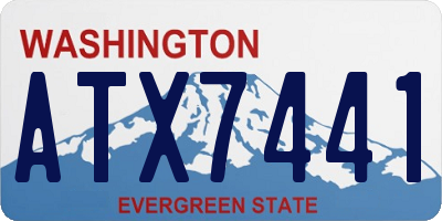 WA license plate ATX7441