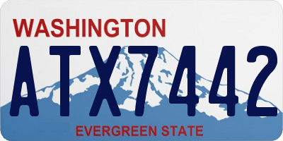 WA license plate ATX7442
