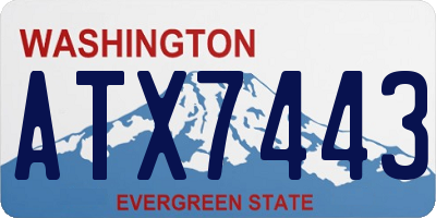 WA license plate ATX7443