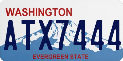 WA license plate ATX7444