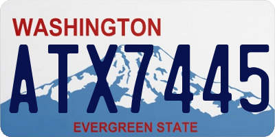 WA license plate ATX7445