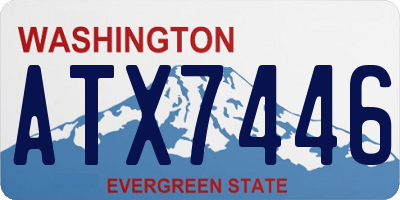 WA license plate ATX7446
