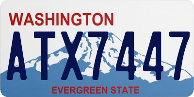 WA license plate ATX7447