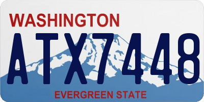 WA license plate ATX7448