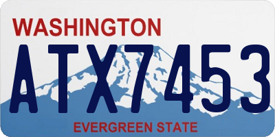 WA license plate ATX7453