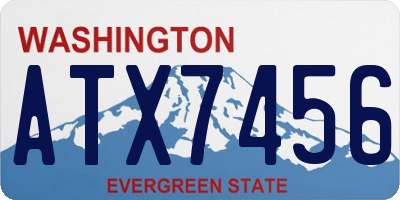 WA license plate ATX7456