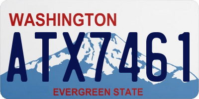 WA license plate ATX7461