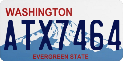 WA license plate ATX7464