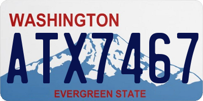 WA license plate ATX7467