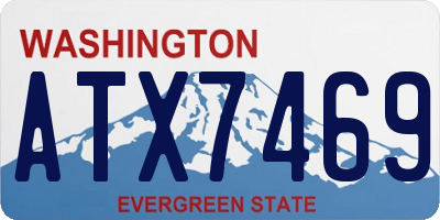 WA license plate ATX7469